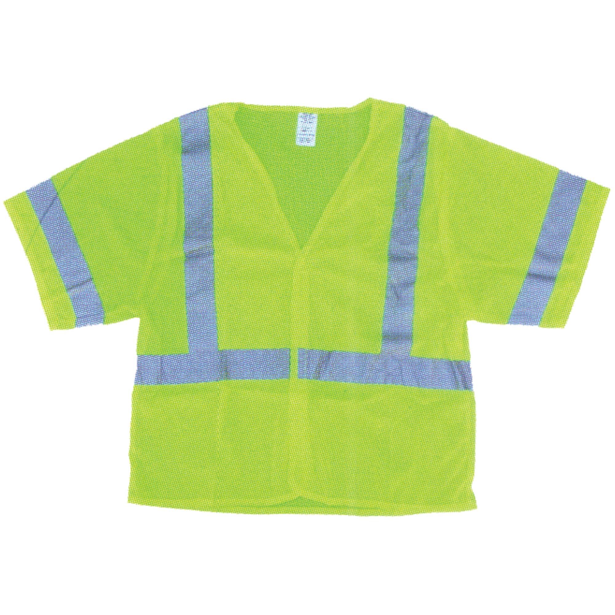 ANSI Class 3 Standard Mesh Safety Vest Fluorescent Green