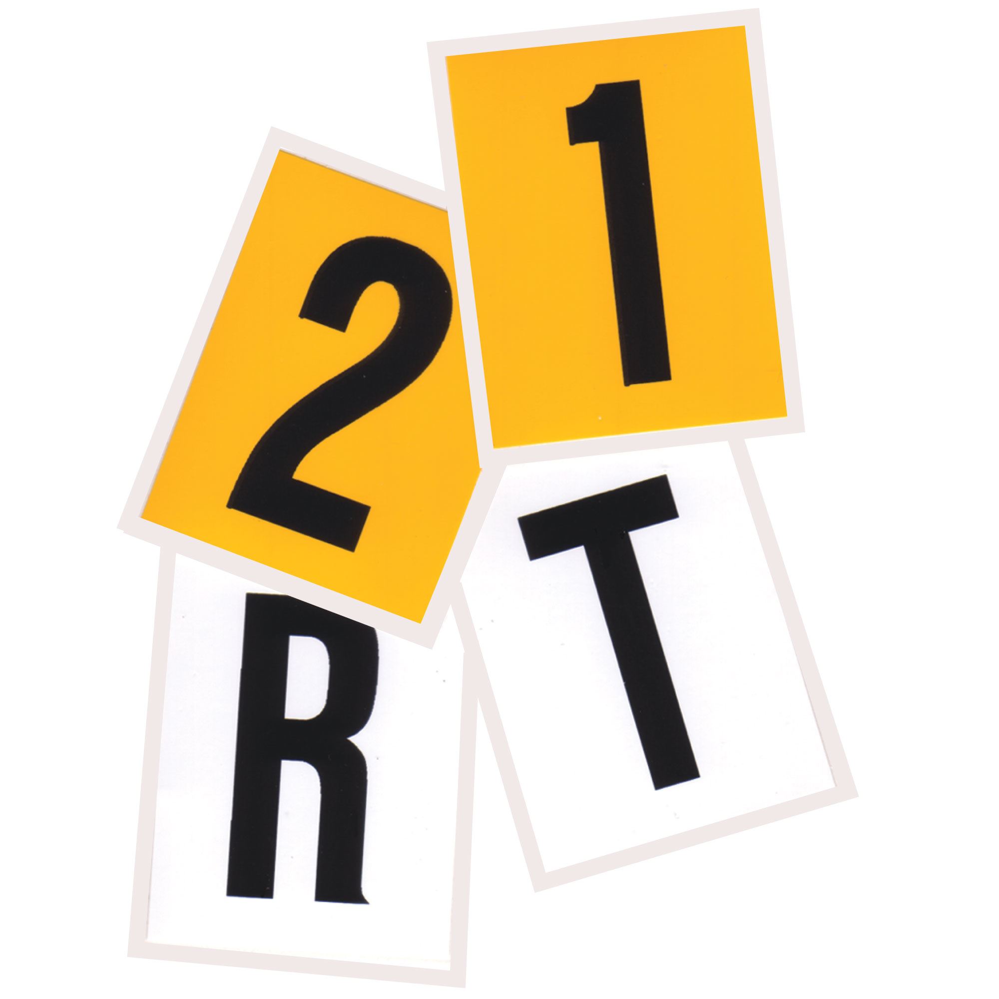 Vinyl Letters & Numbers Pk 25 White/Black 3 1/2" Carlton Industries