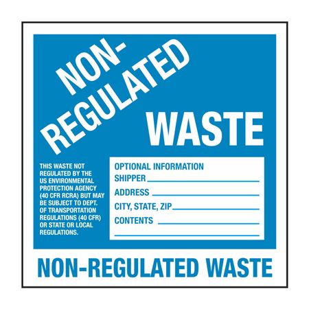 Custom Pin-Fed HazMat Labels - Non-Regulated Waste