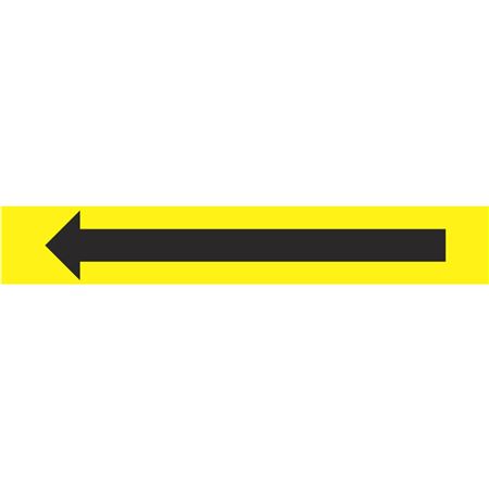 Single Arrow Pipe Marker - 4" x 24" - Yellow