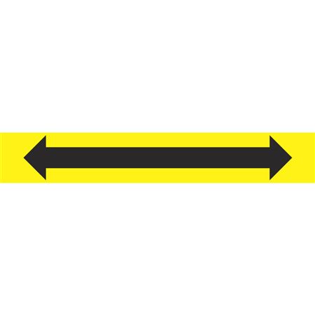 Double Arrow Pipe Marker - 1 1/8" x 7" - Yellow