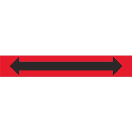 Double Arrow Pipe Marker - 1 1/8" x 7" - Red