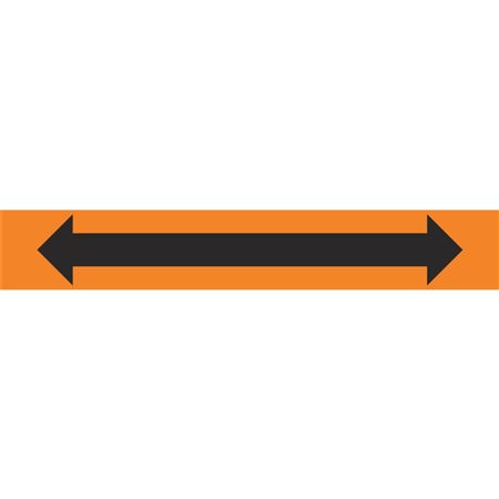 Double Arrow Pipe Marker - 1 1/8" x 7" - Orange