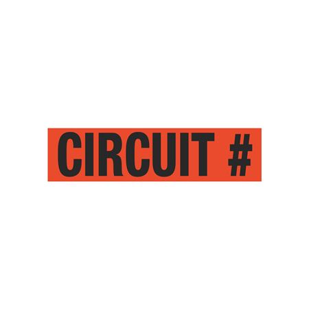 Circuit # Single Electrical Marker - EM1