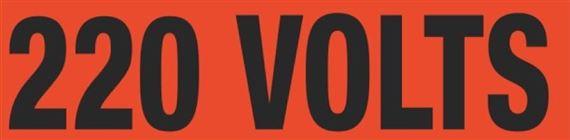 220 Volts - Single Electrical Marker