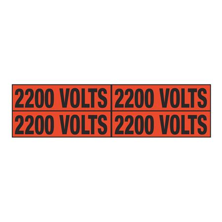 2200 Volts - Quad Electrical Marker