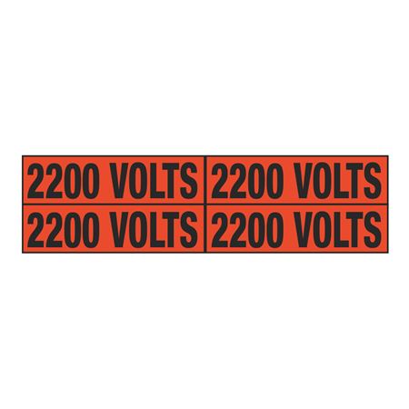 2200 Volts Quad Electrical Marker - EM2