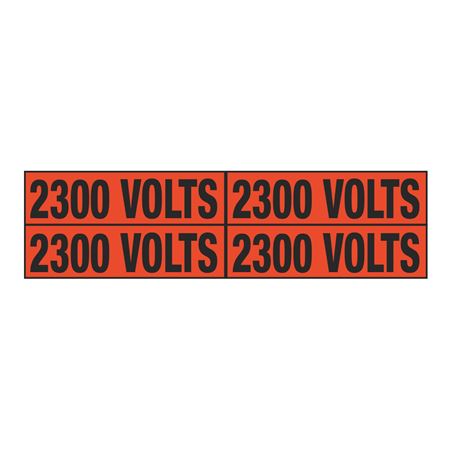 2300 Volts Quad Electrical Marker - EM2