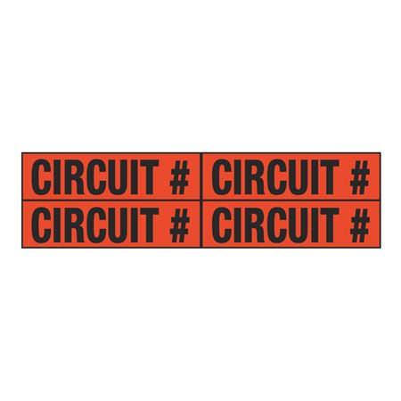 Circuit # - Quad Electrical Marker