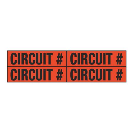 Circuit # Quad Electrical Marker - EM2