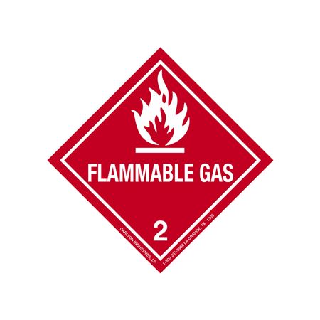 Flammable Gas Shipping Label