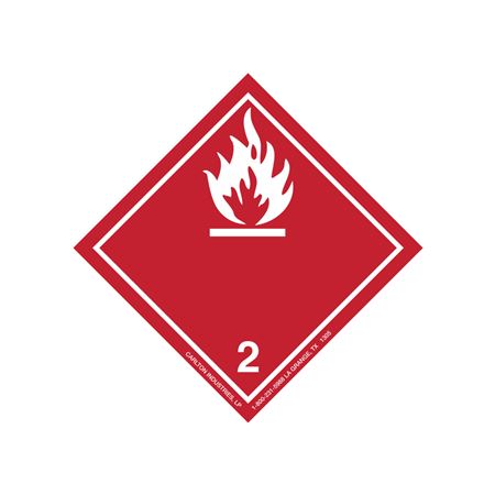 International Wordless Labels - Flammable Gas 2