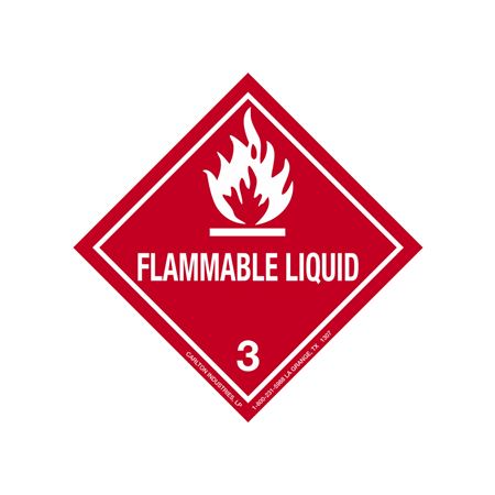 Flammable Liquid Shipping Label