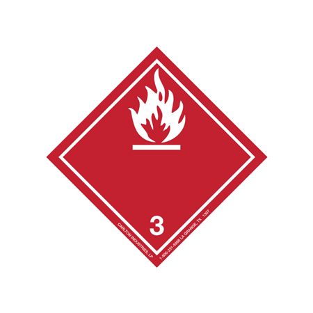 International Wordless Labels - Flammable Liquid 3