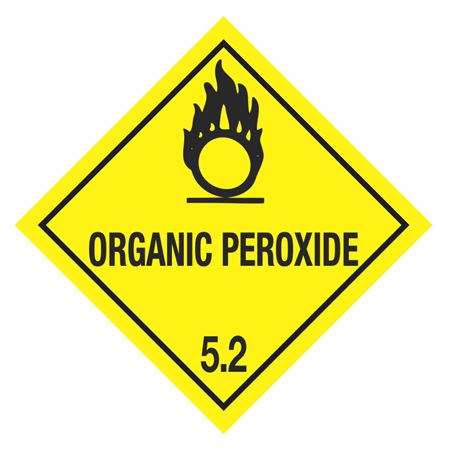 Organic Peroxide Shipping Label (Yellow)