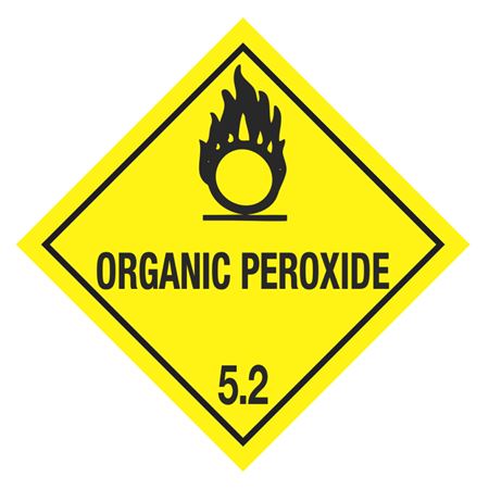 Organic Peroxide Shipping Label (Yellow)