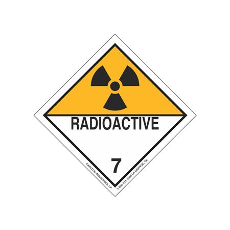 International Wordless Labels - Radioactive Material 7