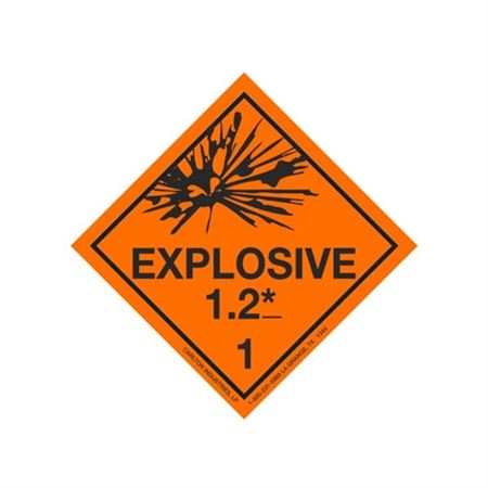 Explosive 1.2 Shipping Labels