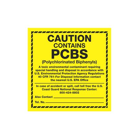 PCB Labels - Caution Contains PCBs
