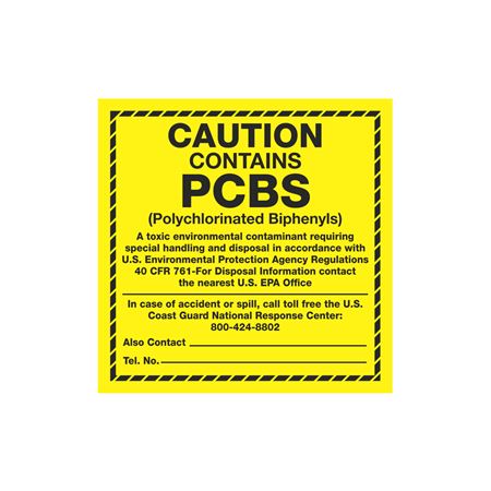 PCB Decals - Caution Contains PCBs