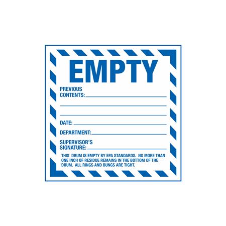 Assorted HazWaste Labels - Empty 6 x 6