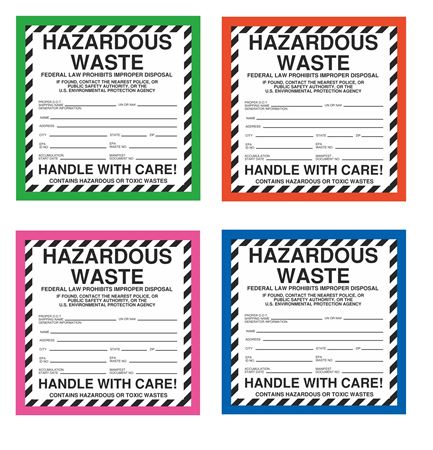 Color Coded HazMat Labels - 6 x 6 Vinyl