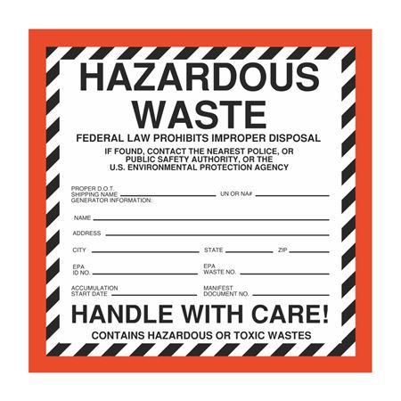 Custom Color Coded HazMat Labels - Red 6 x 6