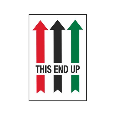 This End Up (Red, Black, Green Arrows) - Shipping Label