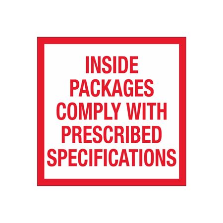 Inside Packages...- Shipping Label