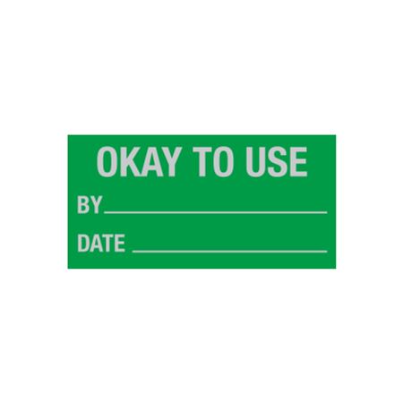 Maintenance Decal - Okay To Use - 1 x 2