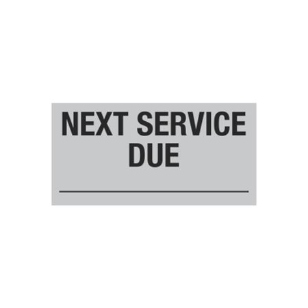 Maintenance Decal - Next Service Due - 1 x 2