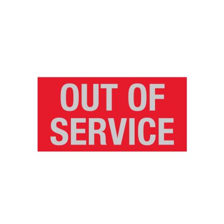 Maintenance Decal - Out of Service - 1 x 2