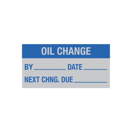 Maintenance Decal - Oil Change By/Date/Next - 1 x 2