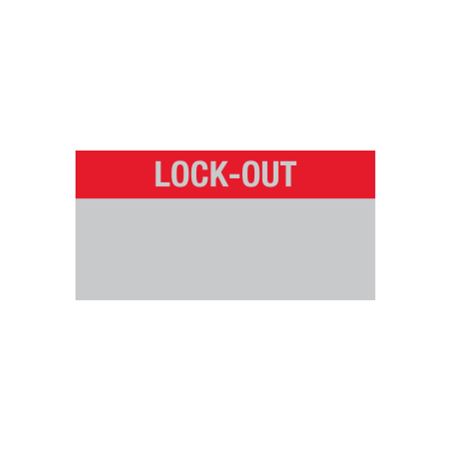 Maintenance Decal - Lock-Out - 1 x 2