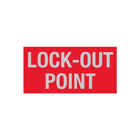 Maintenance Decal -  Lock-Out Point - 1 x 2