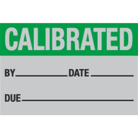 Aluminum - Calibrated By/Date/Due - 1 x 1 1/2