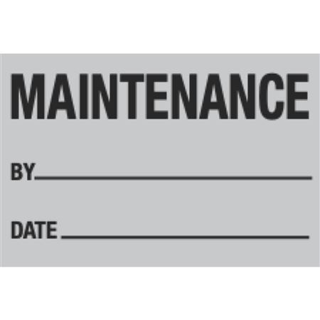 Aluminum - Maintenance By/Date - 1 x 1 1/2