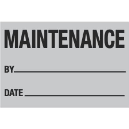 Maintenance - Aluminum Calibration Label