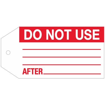 Stock Instruction Tags - Do Not Use