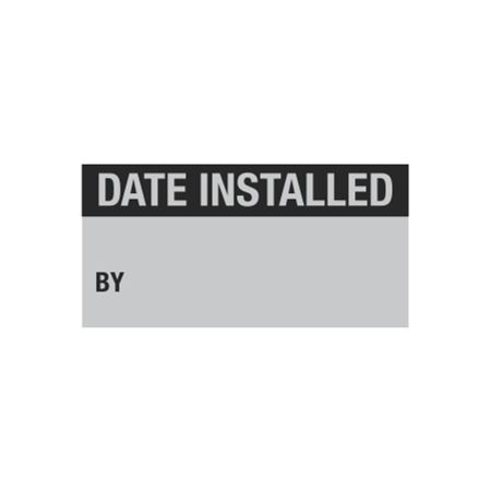 Date Installed - Misc. Write-On Decal