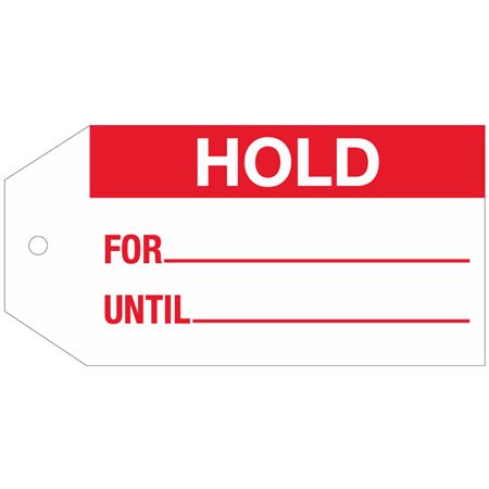 Instruction Tags - Hold