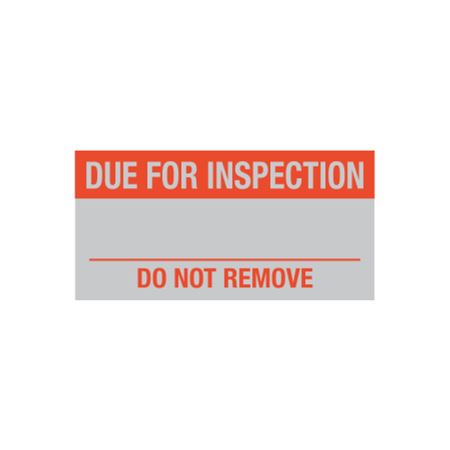 Due For Inspection - QC Write-On Decal