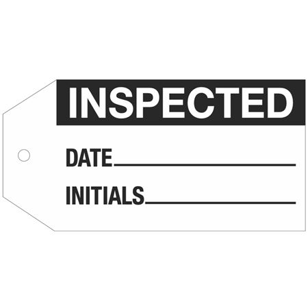 Stock Instruction Tags - Inspected