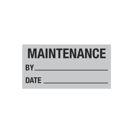 Maintenance Decal - Maintenance By/Date - 1 x 2