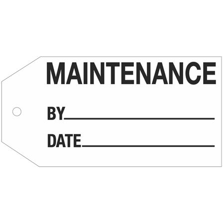 Instruction Tags - Maintenance