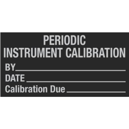 Periodic Instrument Calibration - Write-On Decal