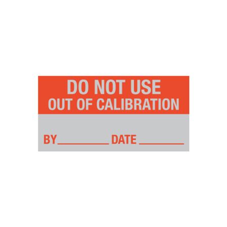 Calibration Decal - DoNotUse/OutOfCal. By/Date - 1 x 2