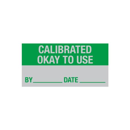 Calibration Decal - Calibrated Okay To Use By/Date - 1 x 2