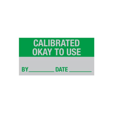 Calibrated Okay To Use - Write-On Decal