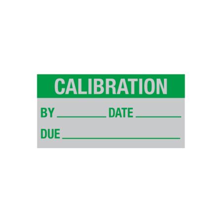 Calibration By/Date/Due - Write-On Decal